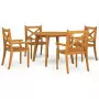 Set Mobili da Pranzo per Giardino 5 pz Legno Massello di Acacia