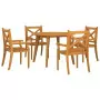 Set Mobili da Pranzo per Giardino 5 pz Legno Massello di Acacia