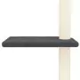 Albero per Gatti Pavimento Soffitto Grigio Scuro 267,5-297,5 cm