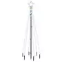 Albero di Natale con Puntale Bianco Freddo 108 LED 180 cm