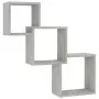 Mensole a Muro Cubiche Grigio Cemento 84,5x15x27 cm Truciolato