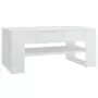 Tavolino da Salotto Bianco Lucido 102x55x45cm Legno Multistrato