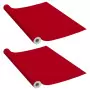 Pellicole Autoadesive per Mobili 2 pz Rosse 500x90 cm PVC