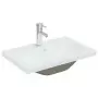 Mobile Bagno con Lavabo Integrato Bianco Lucido in Truciolato