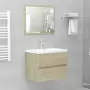 Mobile Bagno con Lavabo Integrato Rovere Sonoma in Truciolato