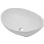 Lavello Bagno con Miscelatore in Ceramica Ovale Bianco