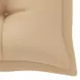 Cuscino per Panca da Giardino Beige 180x50x7 cm in Tessuto