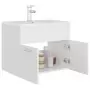 Mobile Bagno con Lavabo Integrato Bianco in Truciolato