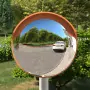 Specchio per Traffico Convesso Arancione Ø30cm in Policarbonato