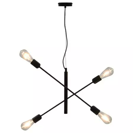 Lampada da Soffitto con Lampadine 2 W Nero E27