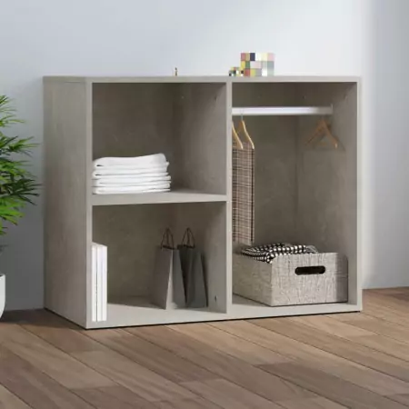 Armadietto Cosmetici Grigio Cemento 80x40x65 Legno Multistrato