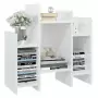 Credenza Bianco Lucido 60x26x60 cm in Truciolato