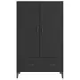 Credenza Nera 70x31x115 cm in Legno Multistrato