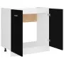 Armadio Inferiore per Lavabo Nero 80x46x81,5 cm in Truciolato