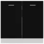 Armadio Inferiore per Lavabo Nero 80x46x81,5 cm in Truciolato