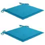 Cuscini per Sedie da Giardino 2 pz Blu 50x50x3 cm