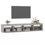 Mobile Porta TV con Luci LED Grigio Sonoma 240x35x40 cm