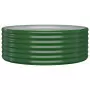 Vaso Giardino Acciaio Verniciato a Polvere 100x100x36 cm Verde