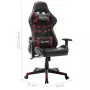 Sedia da Gaming Nera e Rosso Vino in Similpelle