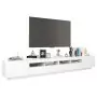 Mobile Porta TV con Luci LED Bianco 260x35x40 cm