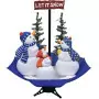 Albero di Natale con Nevicata e Base ad Ombrello Blu 170 cm PVC