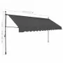 Tenda da Sole Retrattile Manuale con LED 350 cm Antracite