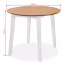 Set da Pranzo 3 pz in MDF e Legno di Hevea Bianco