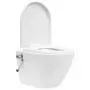 WC a Muro senza Bordo con Sciacquone Nascosto Ceramica Bianco