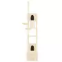 Albero per Gatti da Pavimento a Soffitto Crema 277-303 cm