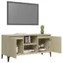 Mobile TV con Gambe in Metallo Rovere Sonoma 103,5x35x50 cm