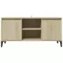 Mobile TV con Gambe in Metallo Rovere Sonoma 103,5x35x50 cm