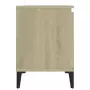 Mobile TV con Gambe in Metallo Rovere Sonoma 103,5x35x50 cm