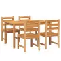 Set da Pranzo per Giardino 5 pz in Legno Massello di Teak