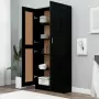 Libreria Nera 82,5x30,5x185,5 cm in Truciolato