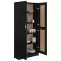 Libreria Nera 82,5x30,5x185,5 cm in Truciolato