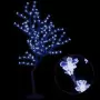 Albero di Natale 128 LED Blu Ciliegio in Fiore 120 cm