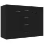 Credenza Nera 88x30x65 cm in Truciolato