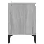 Mobile TV con Gambe in Metallo Grigio Sonoma 103,5x35x50 cm