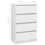 Credenza Bianco Lucido 60x35x98,5 cm in Legno Compensato