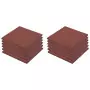 Piastrelle Anticaduta 12 pz in Gomma 50x50x3 cm Rosse