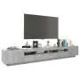 Mobile Porta TV con Luci LED Grigio Cemento 260x35x40 cm