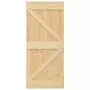 Porta Scorrevole con Set Hardware 100x210 cm in Legno di Pino