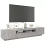 Mobile Porta TV con Luci LED Grigio Cemento 200x35x40 cm