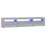 Mobile Porta TV con Luci LED Grigio Sonoma 195x35x40 cm