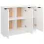 Credenza Bianco Lucido 90,5x30x70 cm in Legno Multistrato