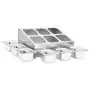 Supporto Gastronorm con 6 Contenitori GN 1/6 in Acciaio Inox