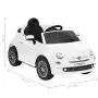 Auto Elettrica per Bambini Fiat 500 Bianca