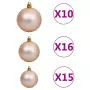 Set Albero Natale Artificiale con LED Palline e Pigne 210 cm