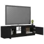 Mobile Porta TV con Luci LED Nero 120x30x35,5 cm