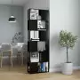 Libreria/Divisorio Nero 60x24x186 cm in Truciolato